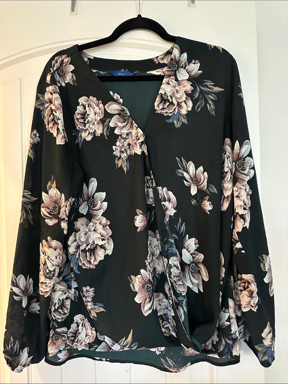 Apt. 9 Floral Wrap Blouse size xl